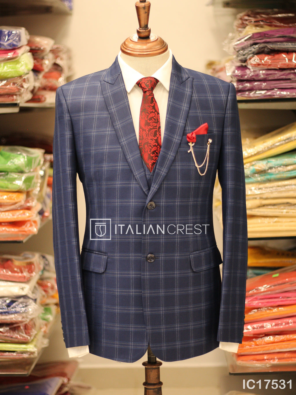 IC17531-3pc Peak Lapel Suits