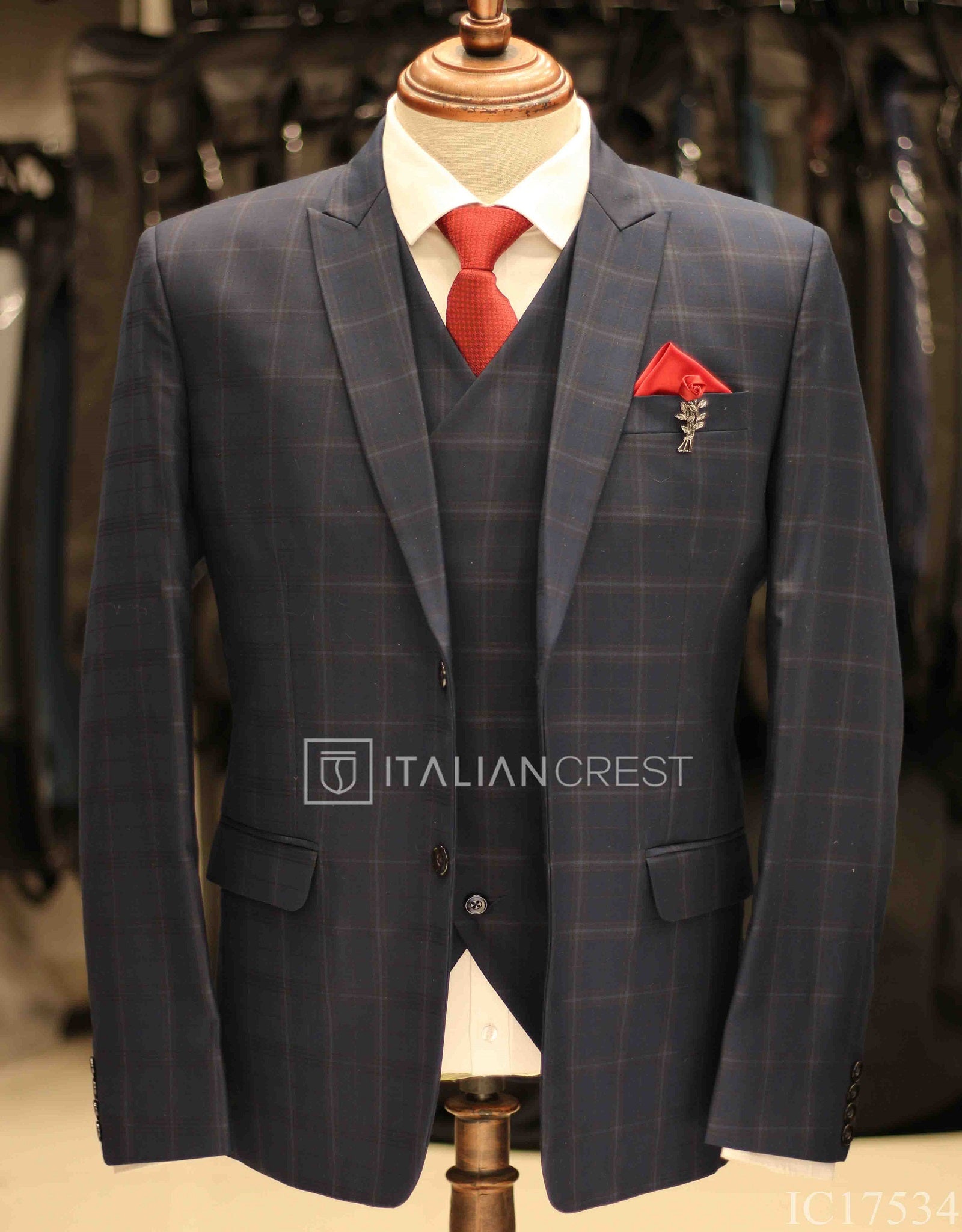 IC17534-3pc Peak Lapel Suits