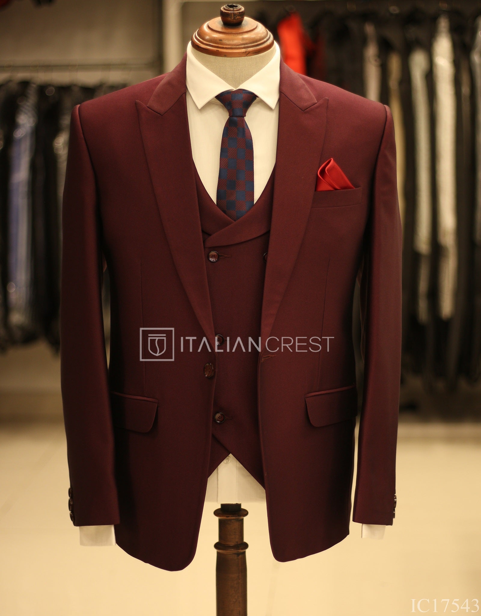 IC17543-3pc Peak Lapel Suits