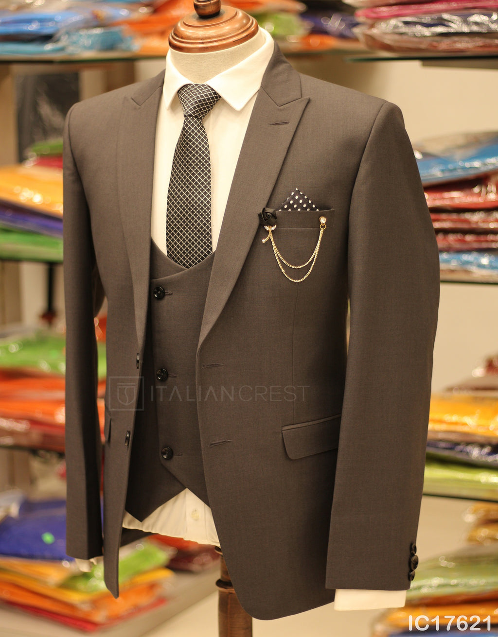 IC17621-3pc Peak Lapel Suits