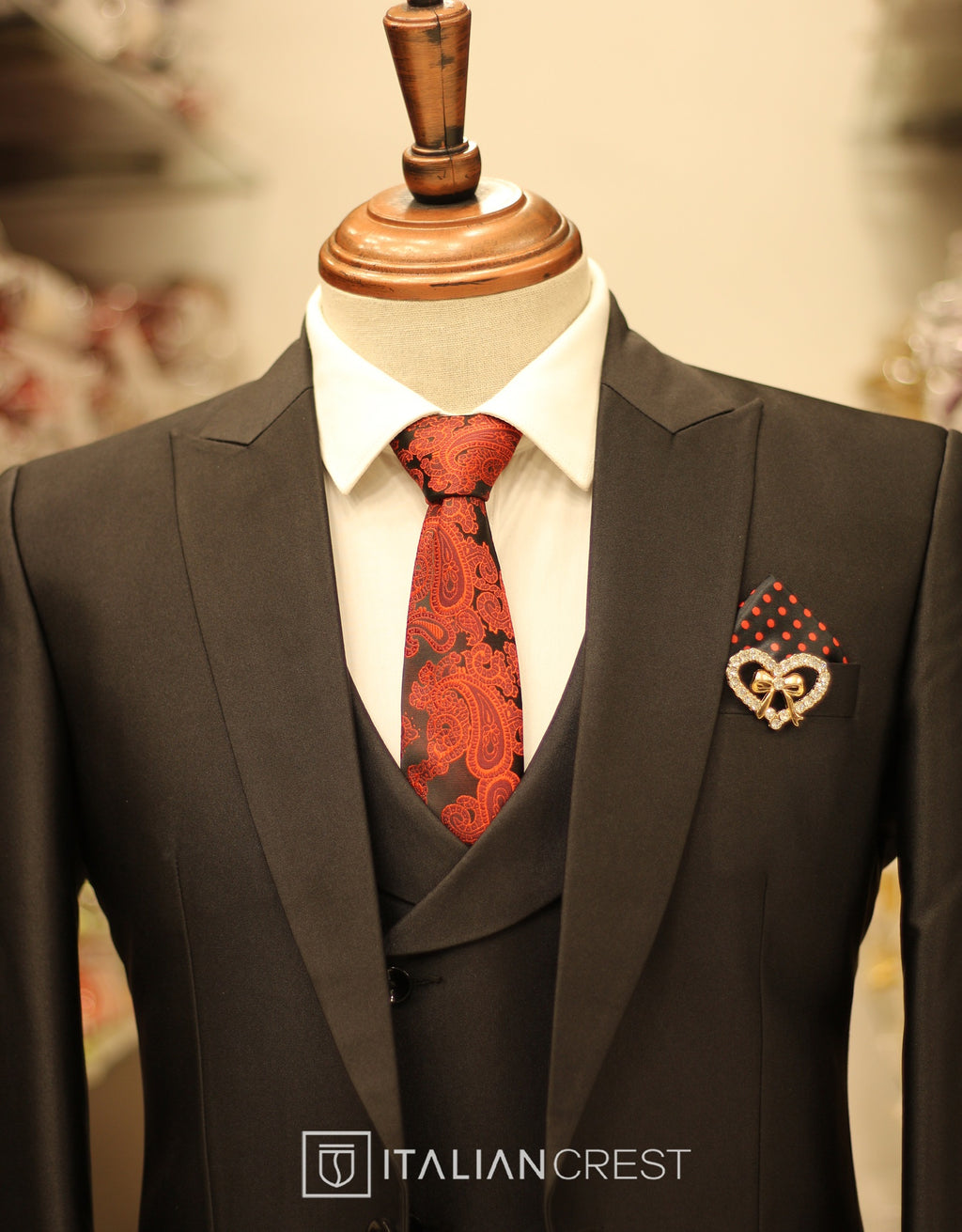 IC17634L-3pc Peak Lapel Suits