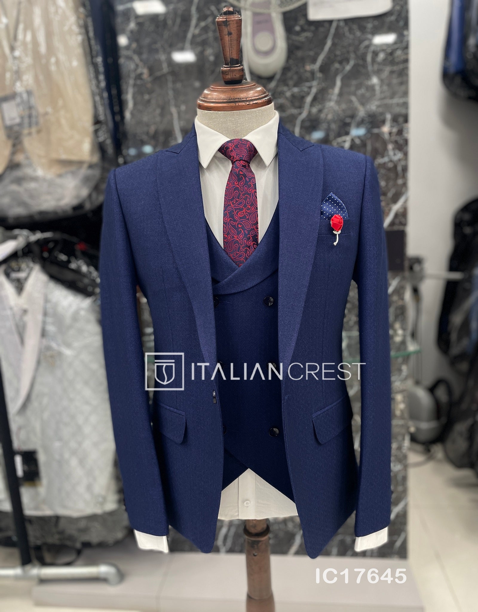 IC17645-3pc Peak Lapel Suits