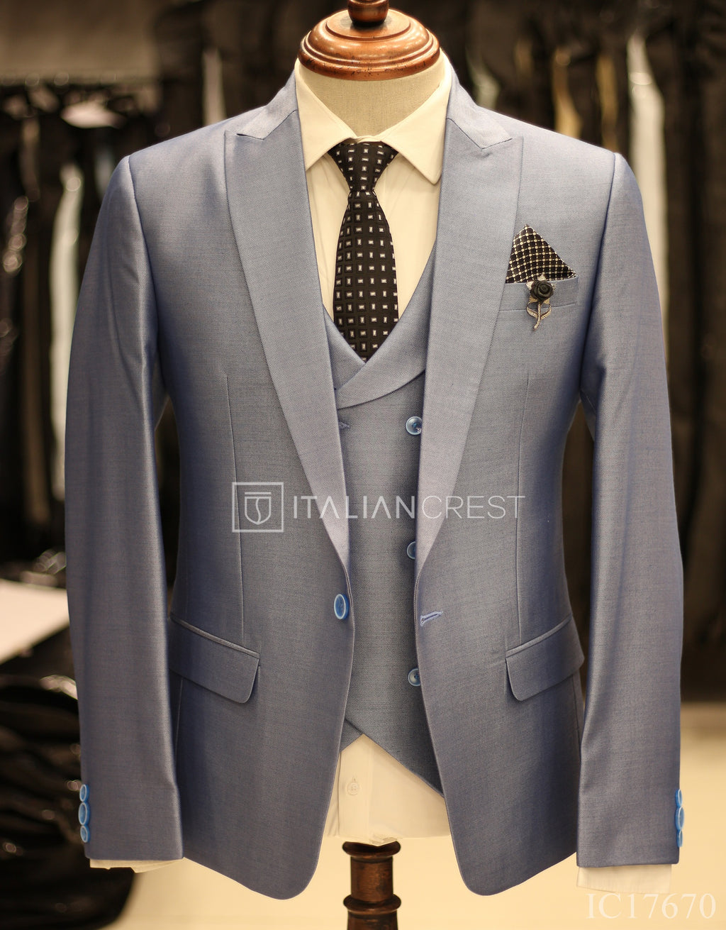 IC17670-3pc Peak Lapel Suits