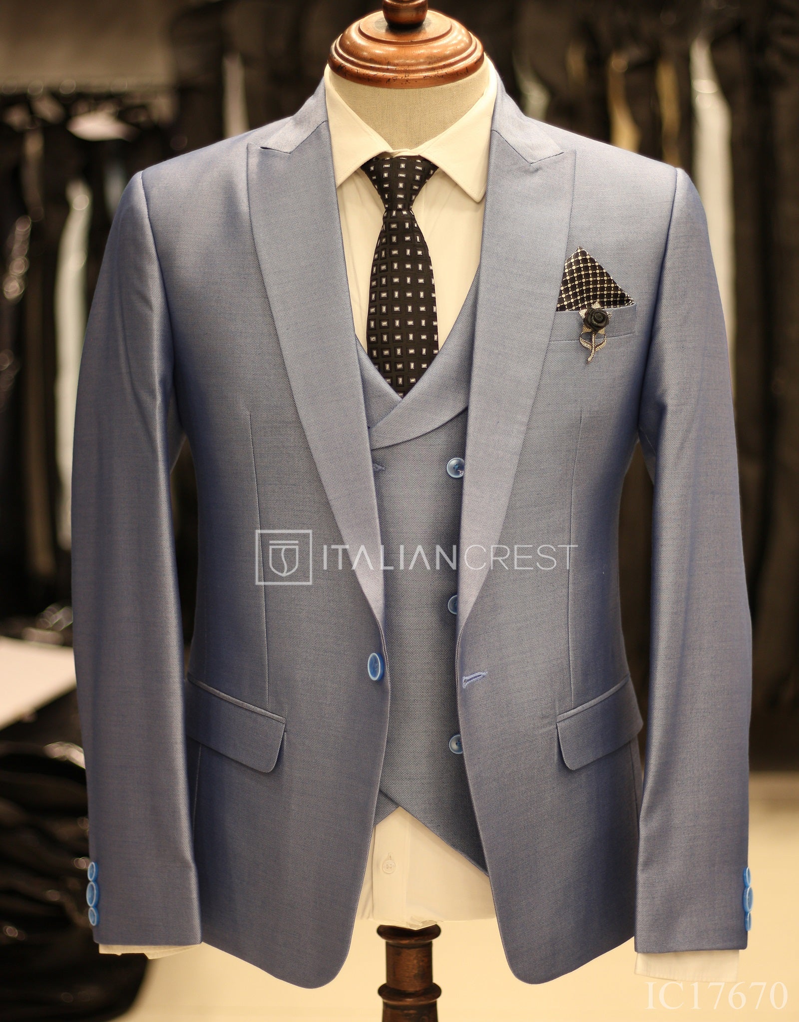 IC17670-3pc Peak Lapel Suits