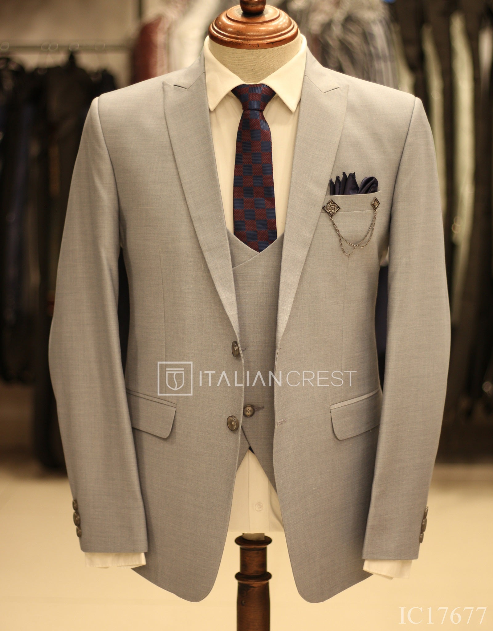 IC17677-3pc Peak Lapel Suits