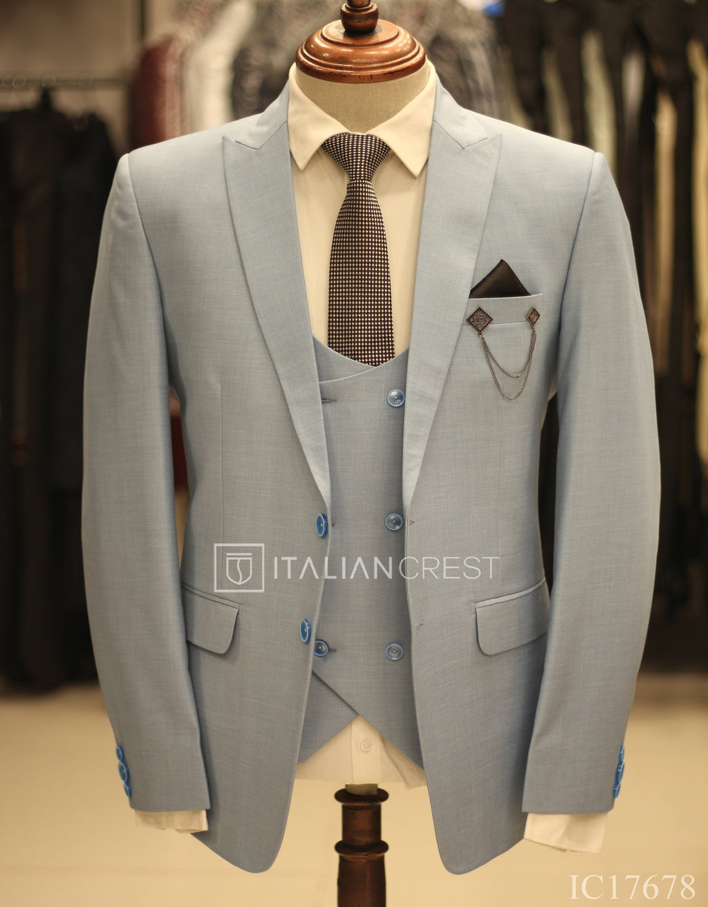 IC17678-3pc Peak Lapel Suits