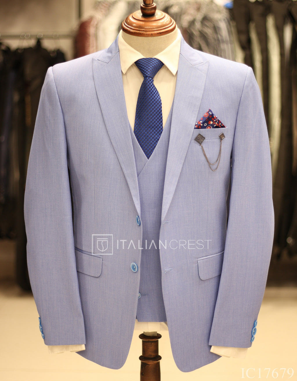 IC17679-3pc Peak Lapel Suits