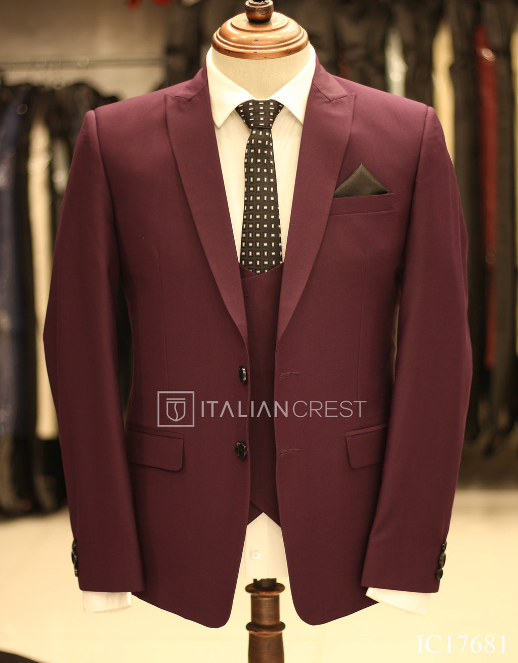 IC17681-3pc Peak Lapel Suits