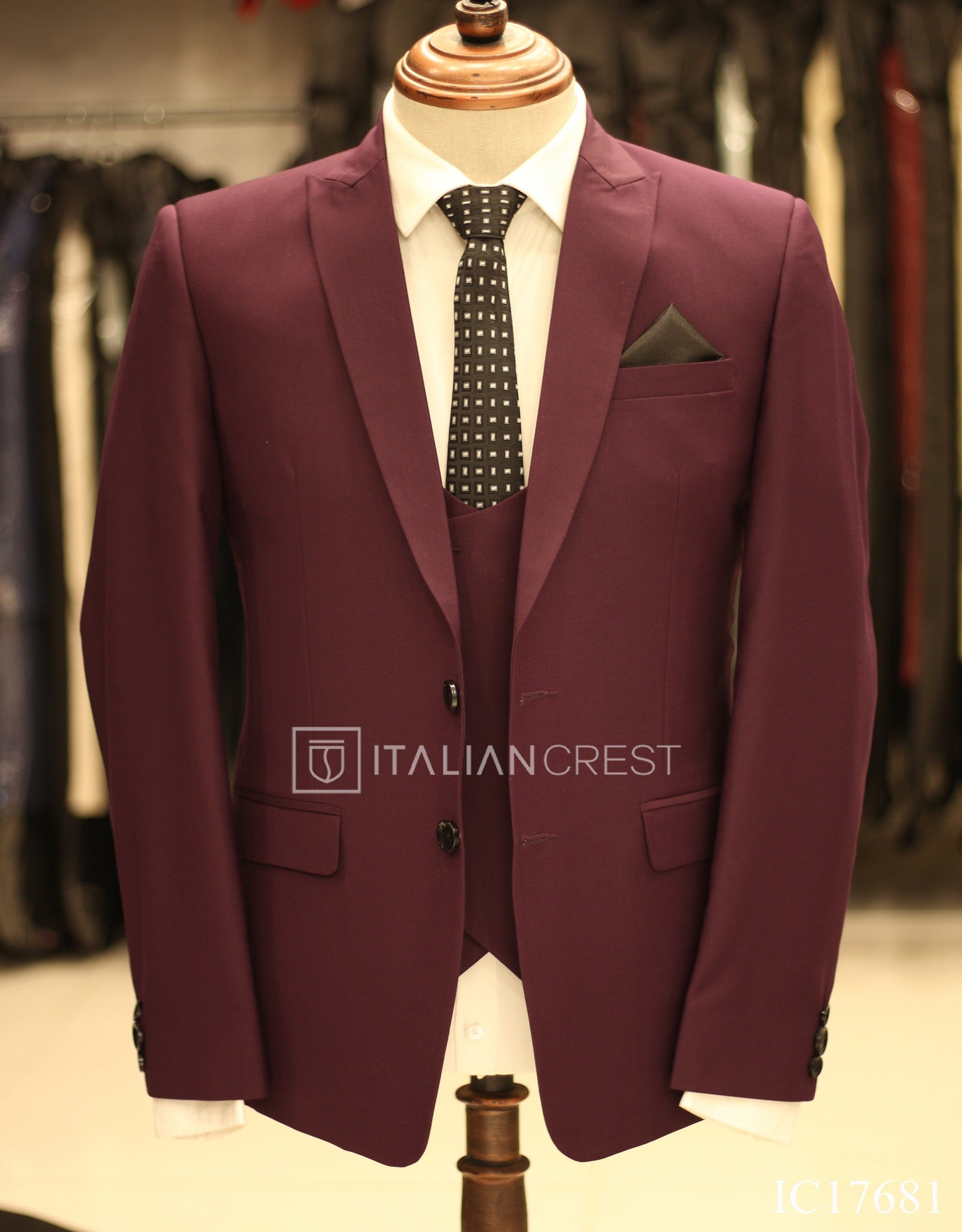 IC17681-3pc Peak Lapel Suits