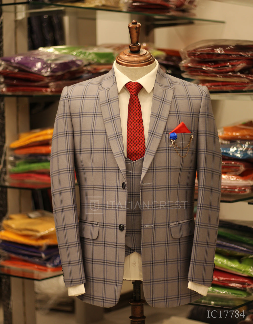 IC17784-3pc Peak Lapel Suits