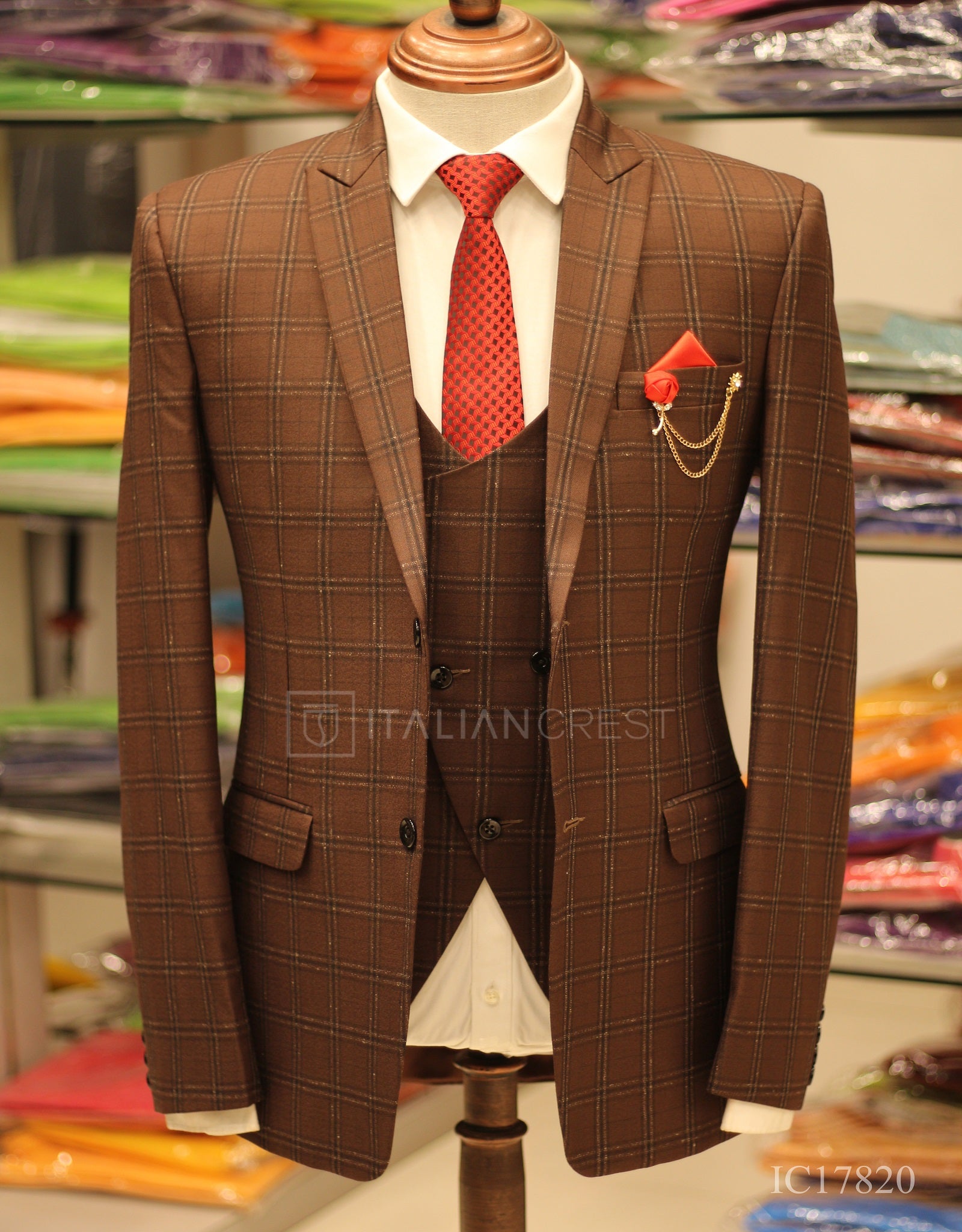 IC17820-3pc Peak Lapel Suits