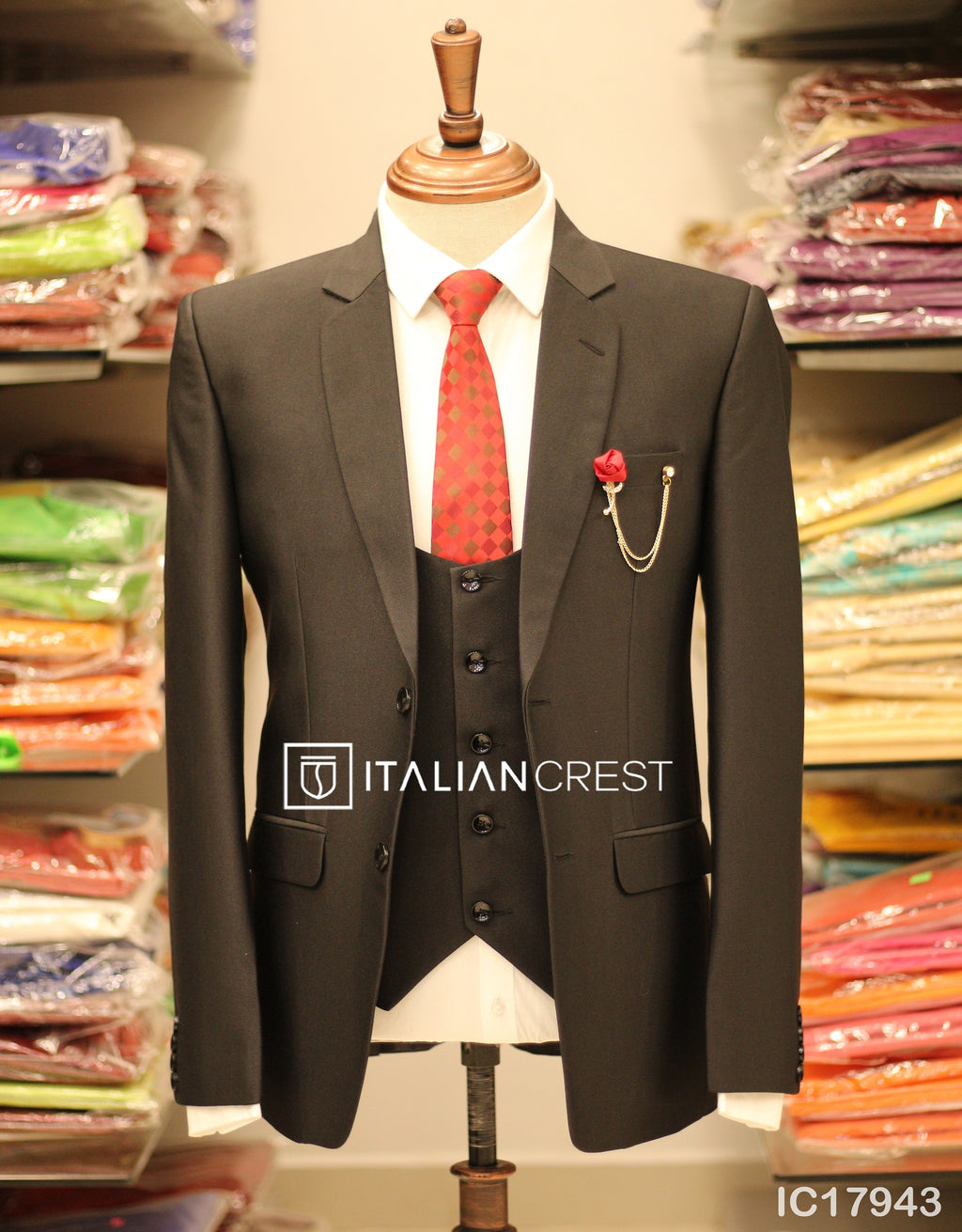 IC17943-3pc Notch Lapel Suits