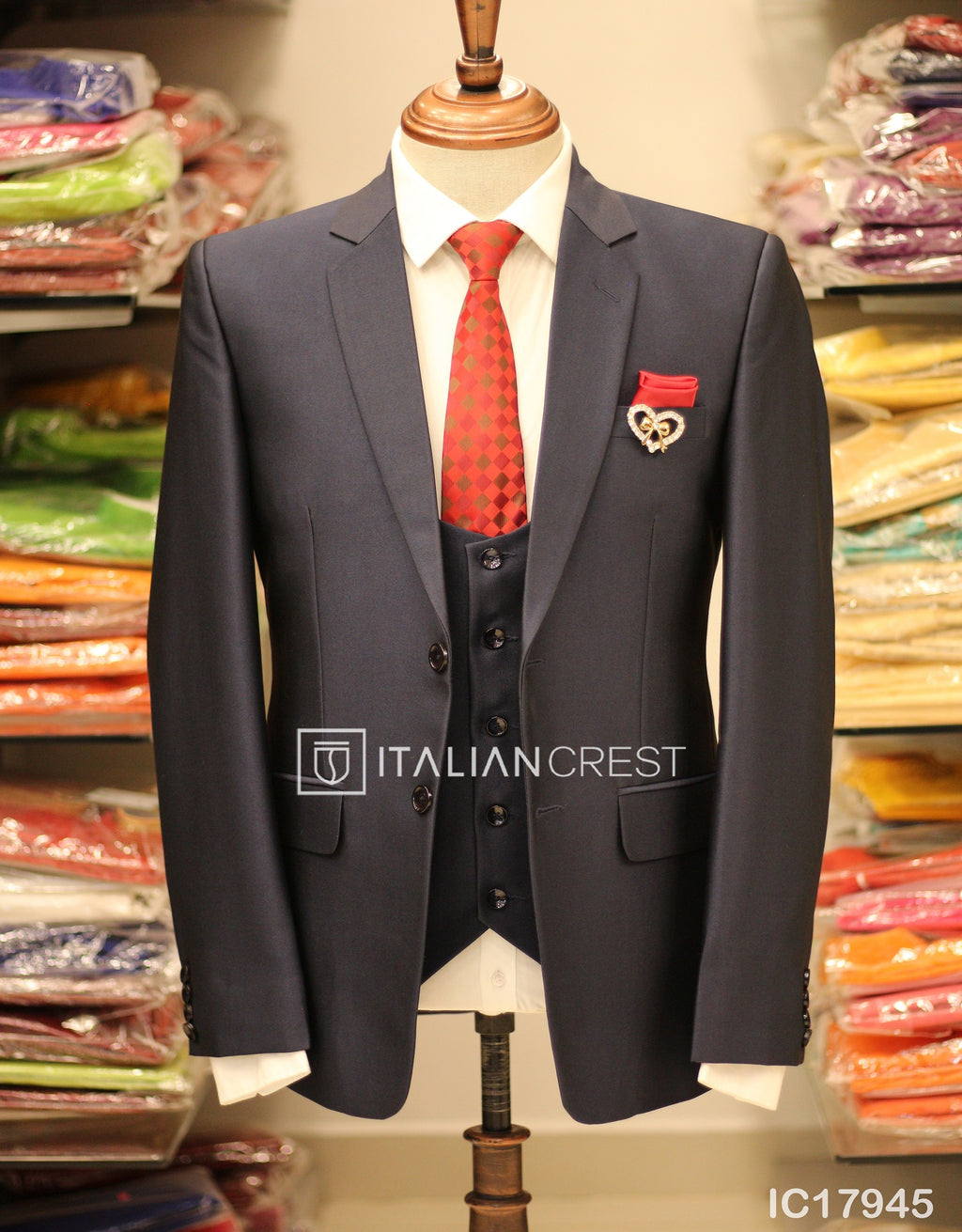IC17945-3pc Notch Lapel Suits