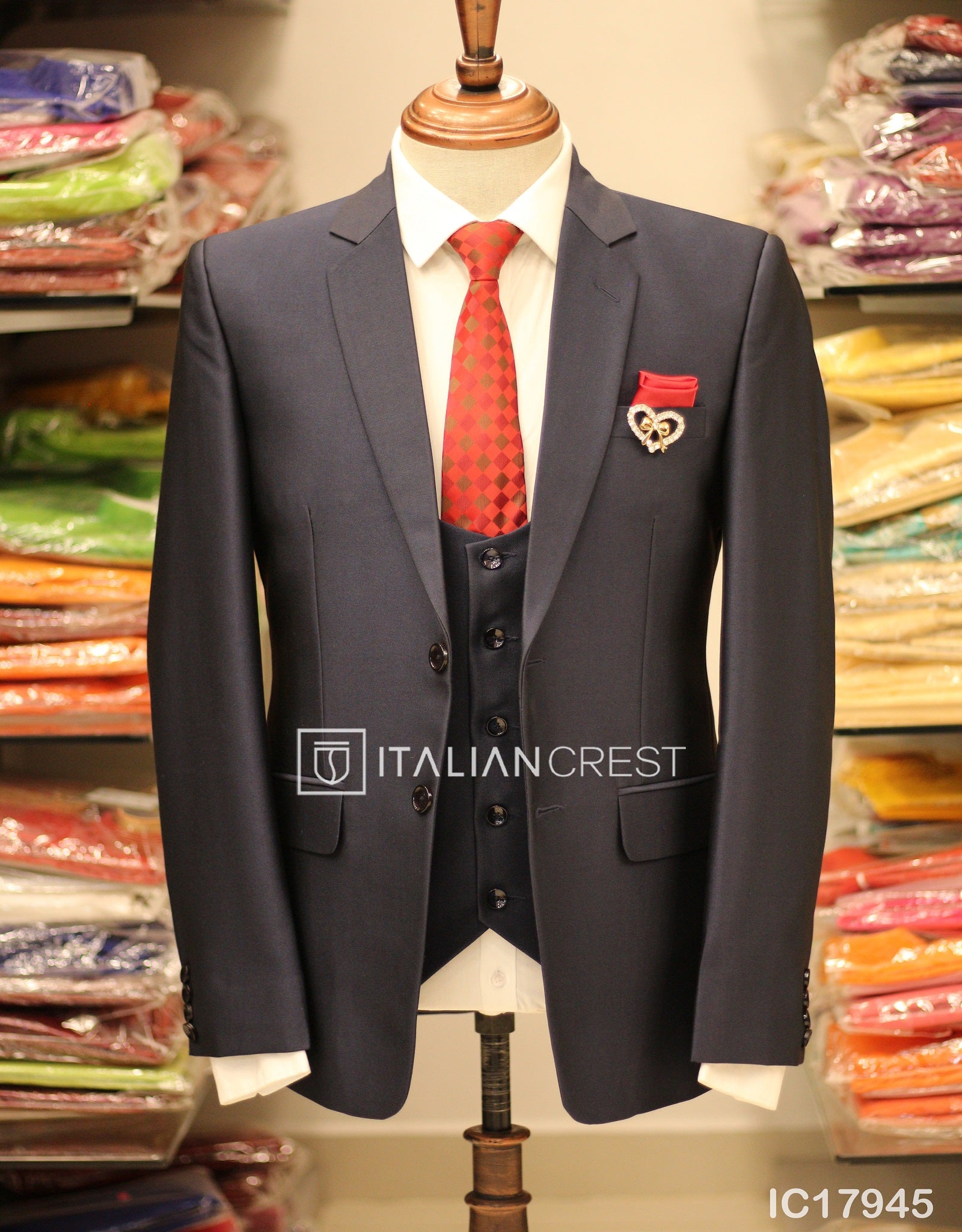 IC17945-3pc Notch Lapel Suits