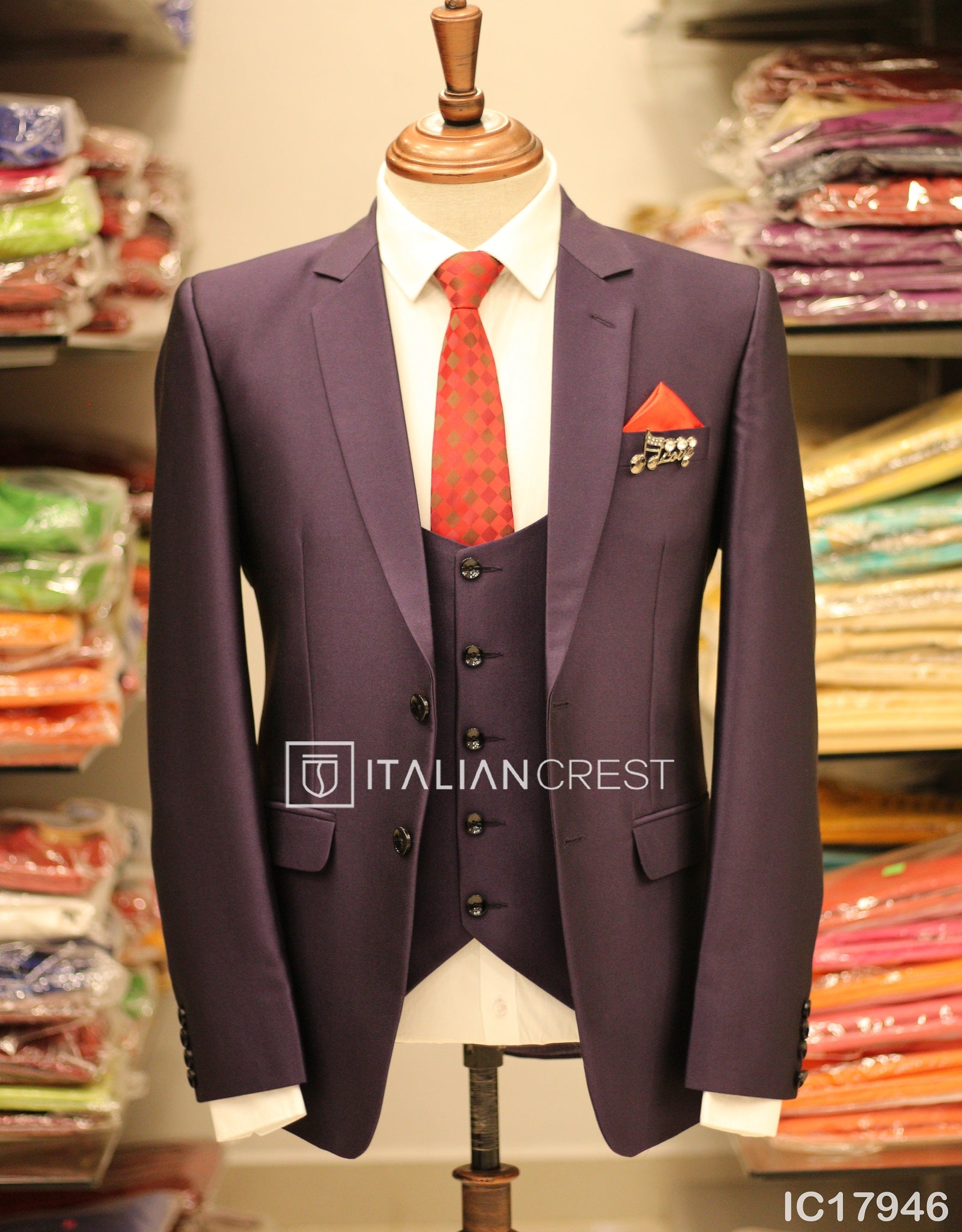 IC17946-3pc Notch Lapel Suits