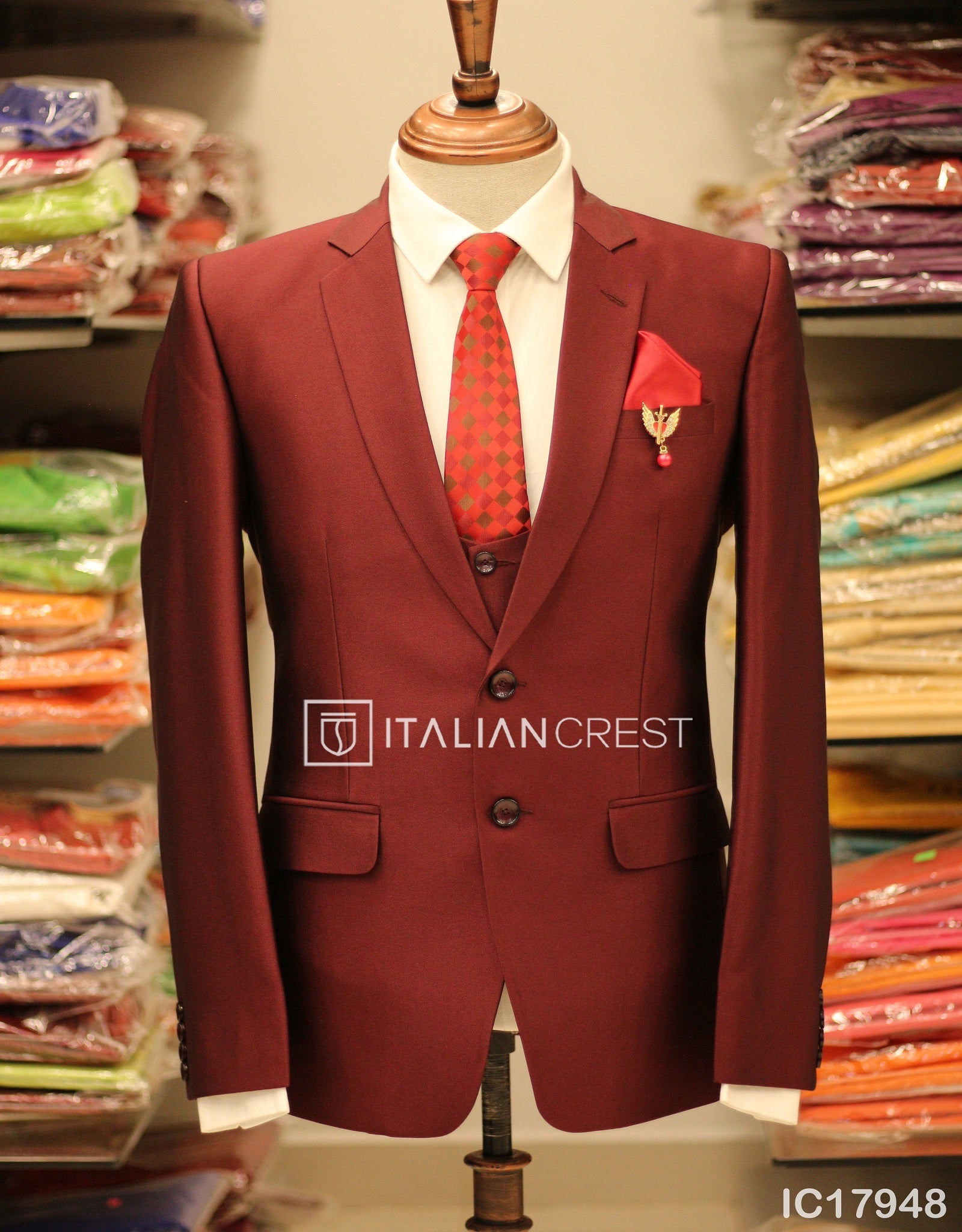 IC17948-3pc Notch Lapel Suits