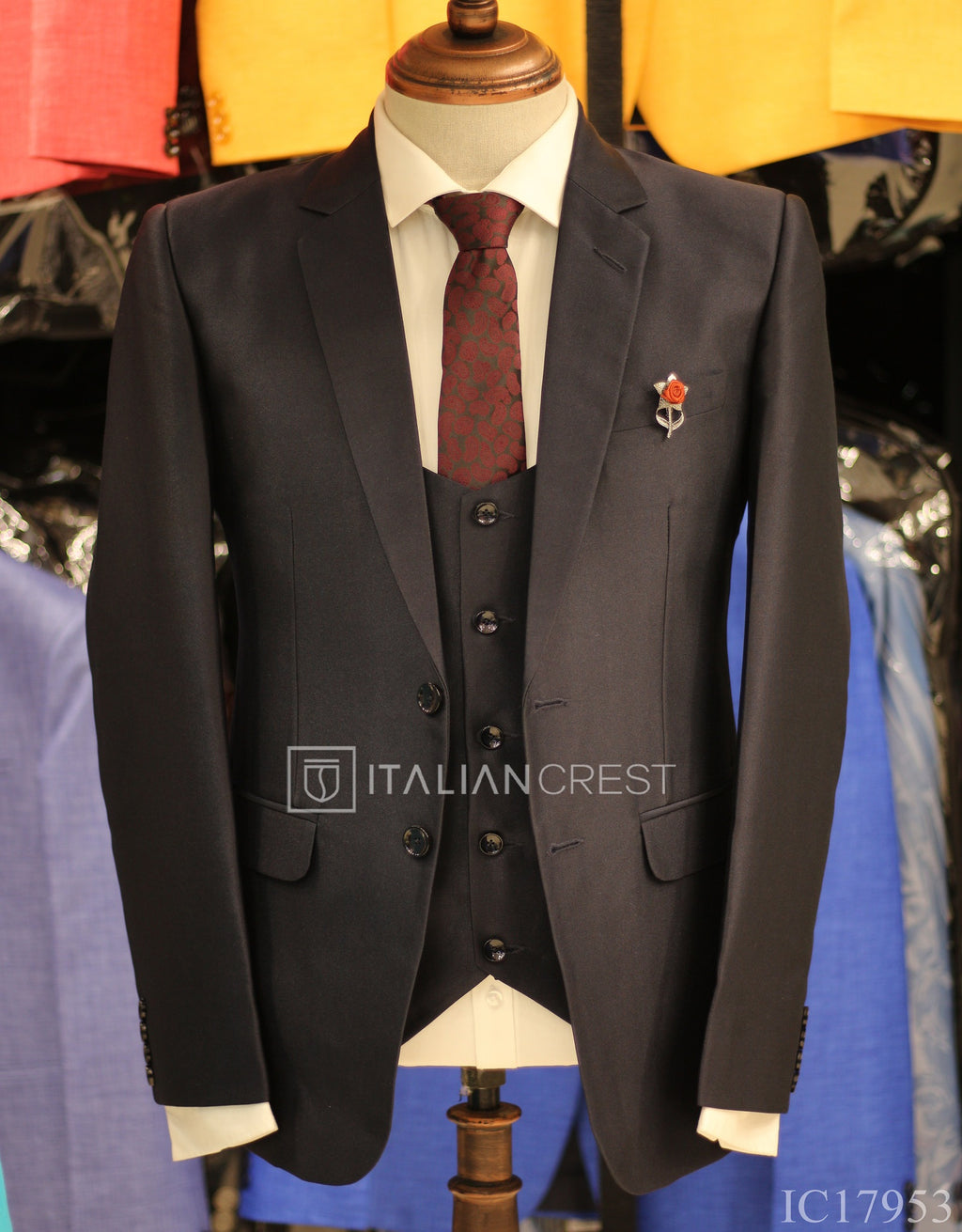 IC17953-3pc Notch Lapel Suits