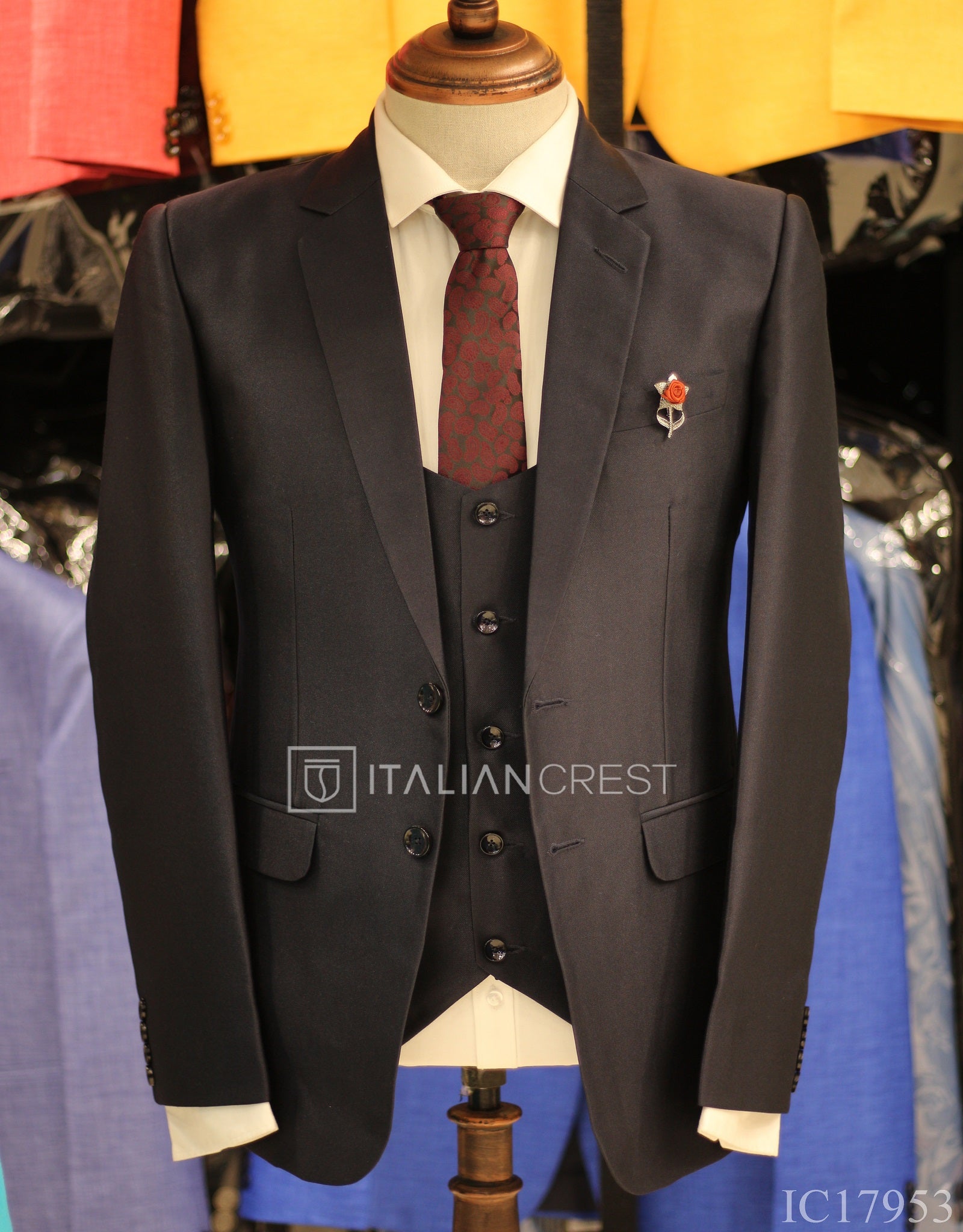 IC17953-3pc Notch Lapel Suits