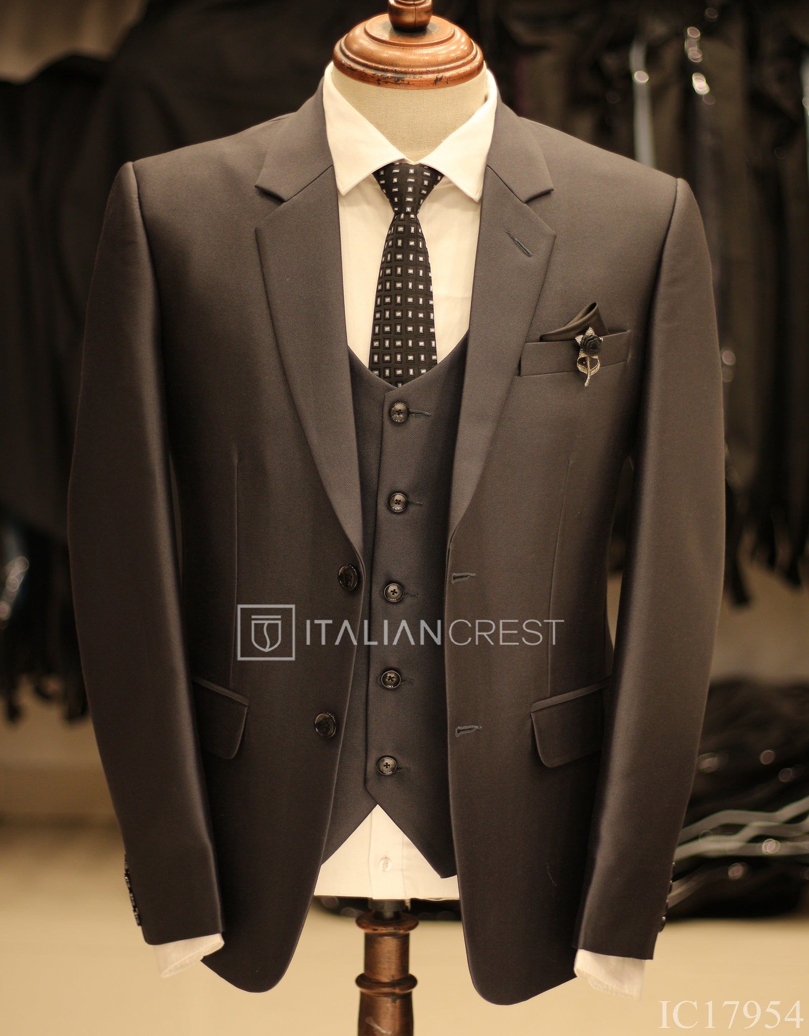 IC17954-3pc Notch Lapel Suits