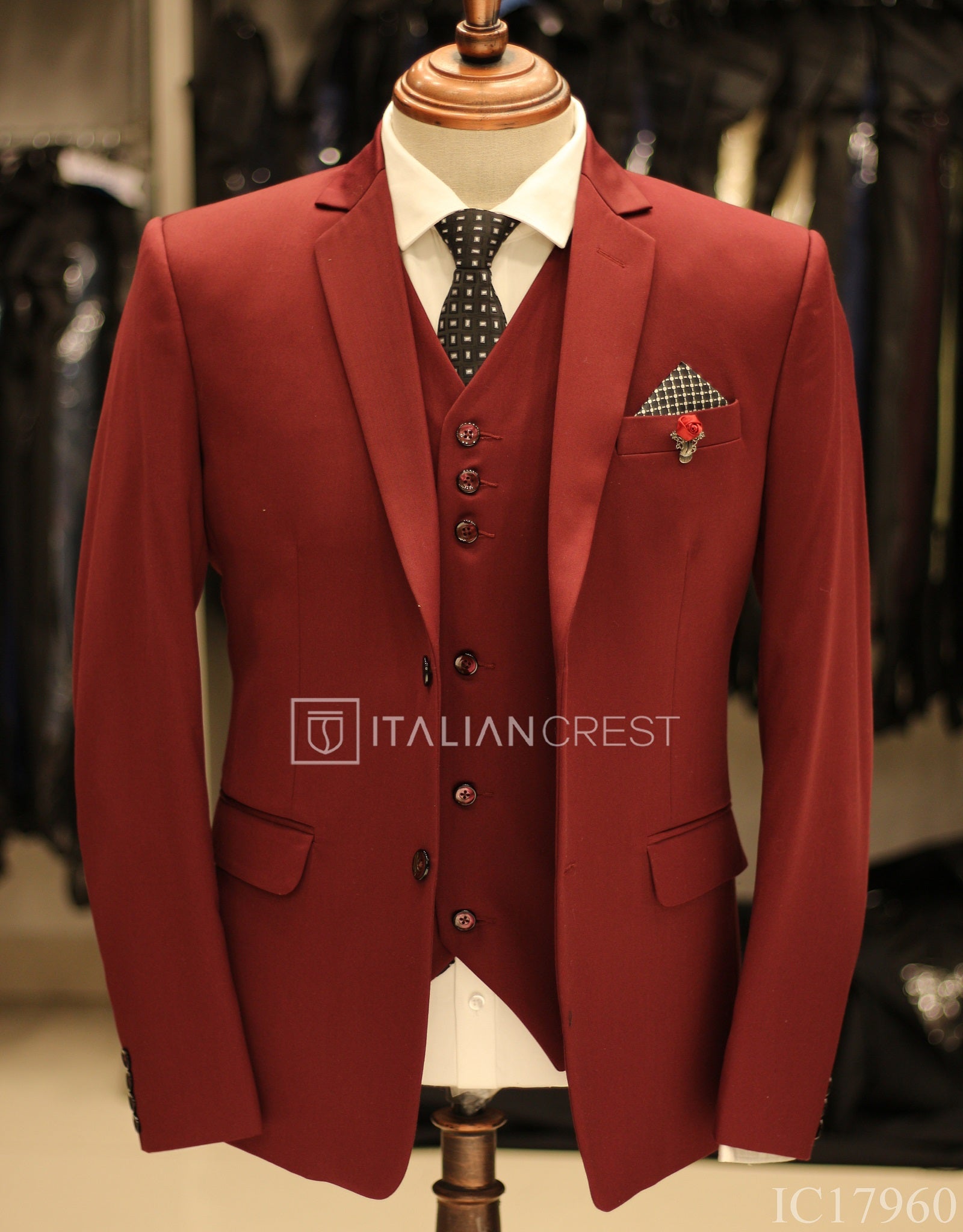 IC17960-3pc Notch Lapel Suits