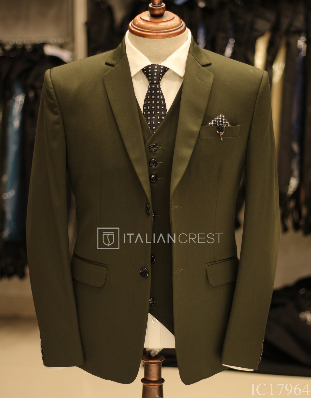 IC17964-3pc Notch Lapel Suits