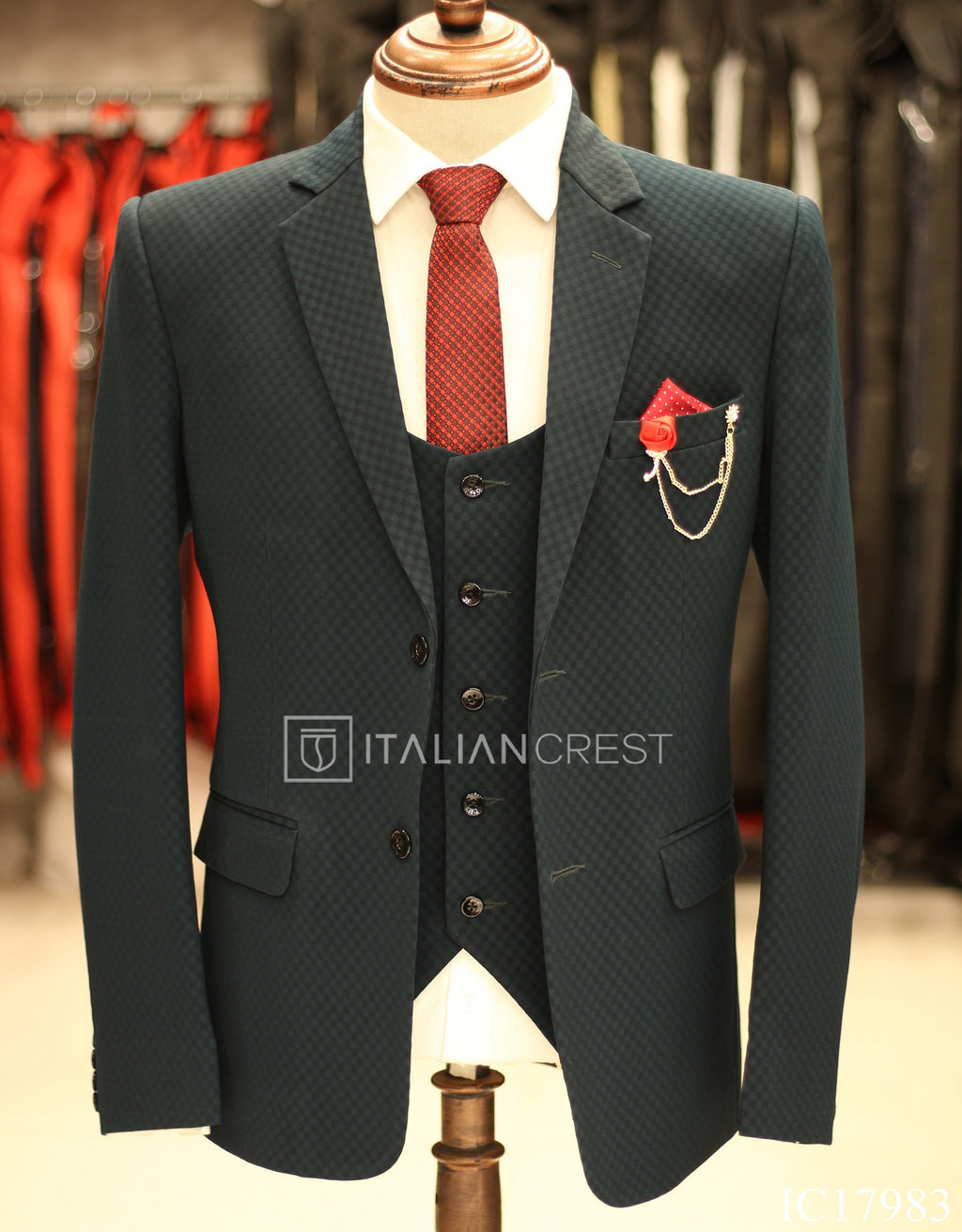 IC17983-3pc Notch Lapel Suits