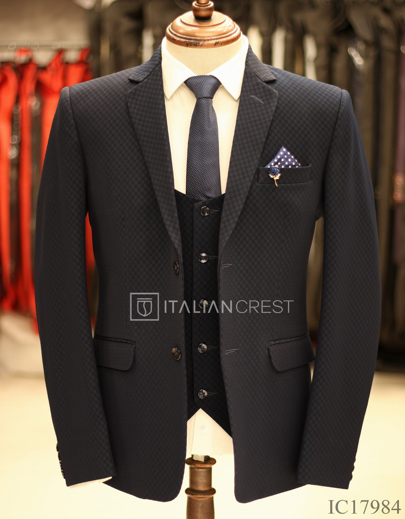 IC17984-3pc Notch Lapel Suits