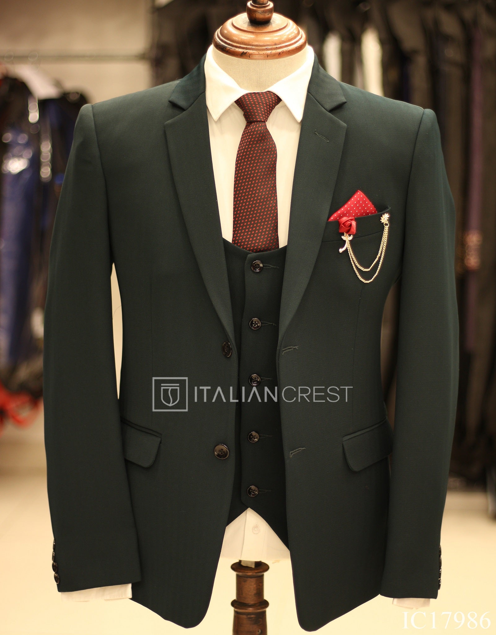 IC17985-3pc Notch Lapel Suits