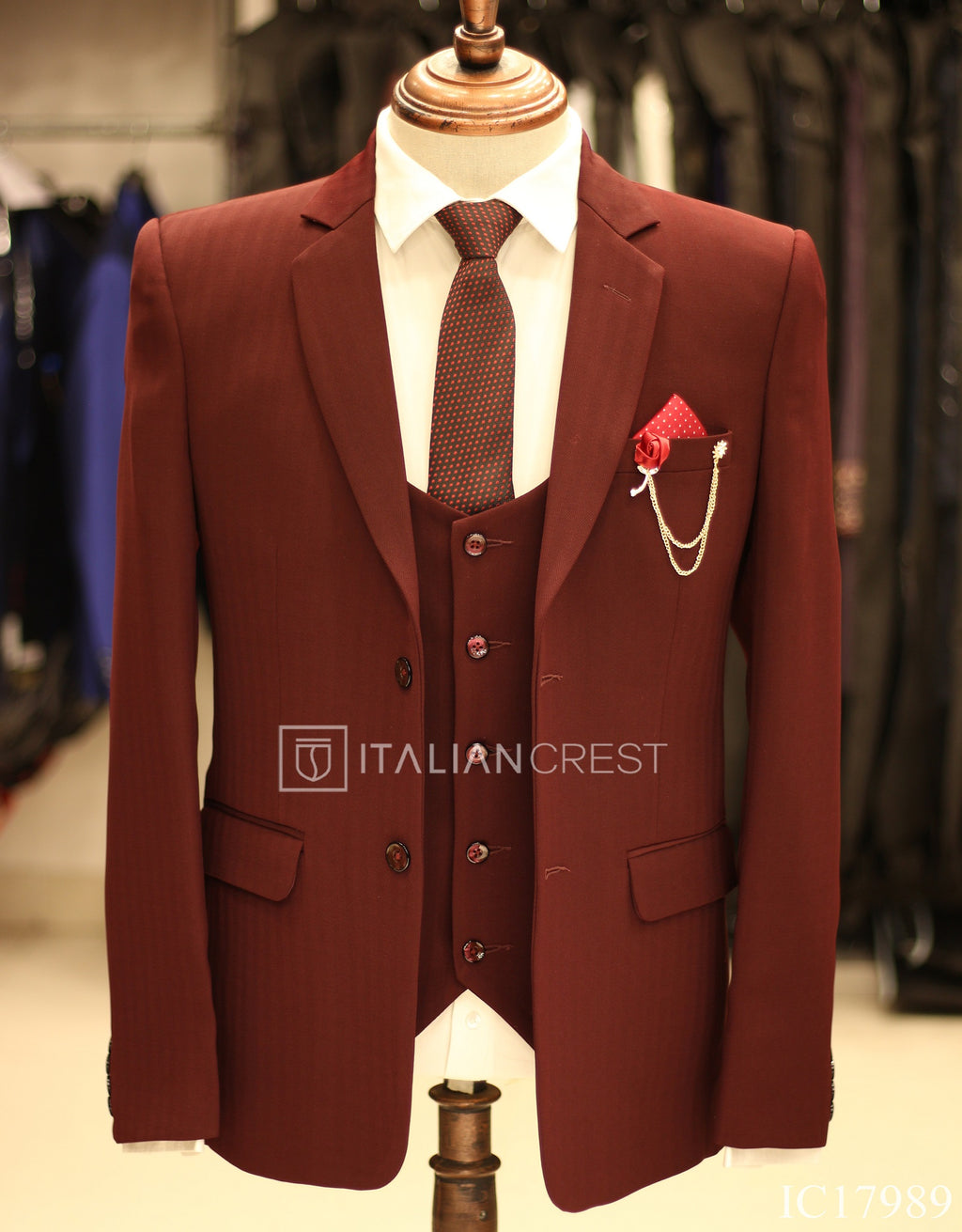 IC17989-3pc Notch Lapel Suits