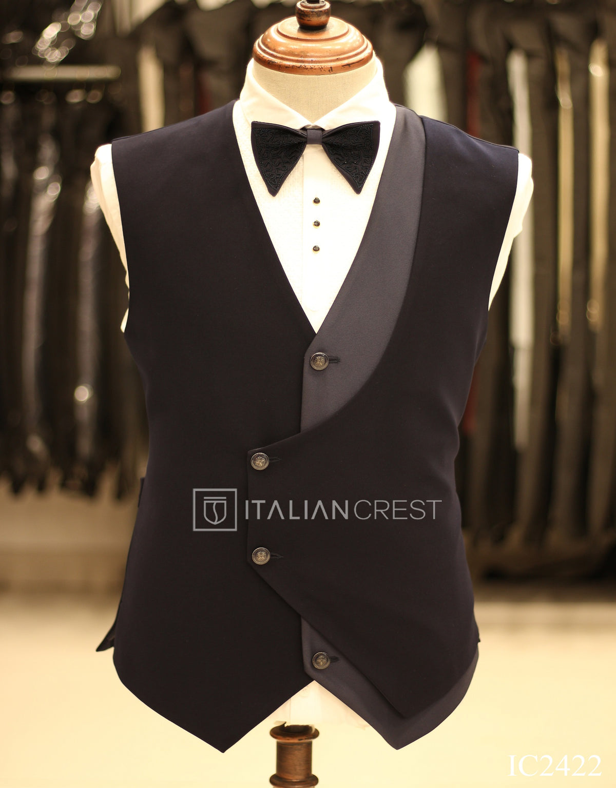 Blue Embroidery Work 5pc Wedding Suit