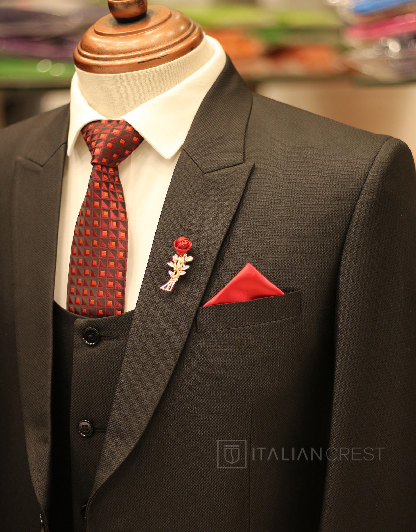 IC17296-3PC PEAK LAPEL SUITS