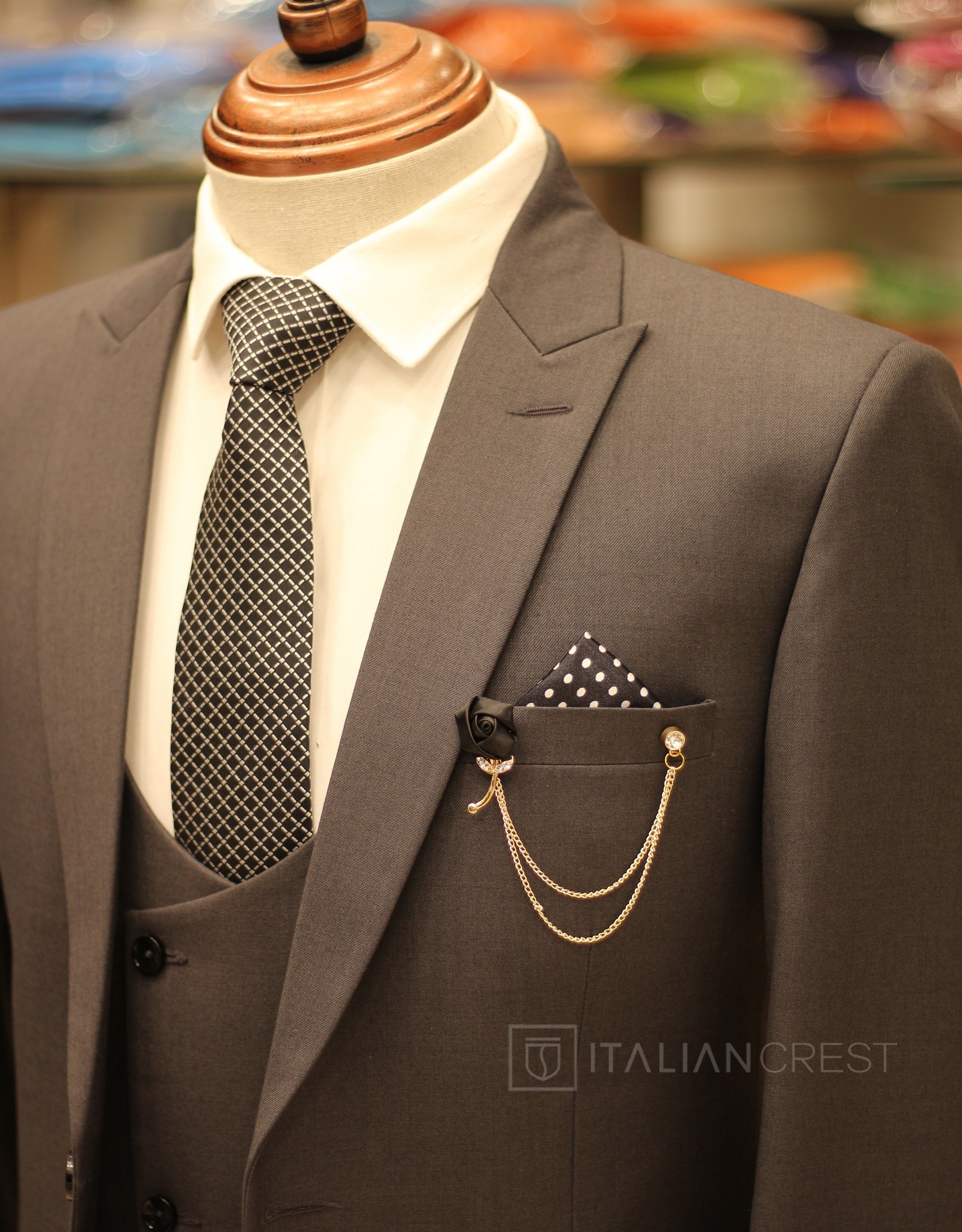IC17621-3PC PEAK LAPEL SUITS