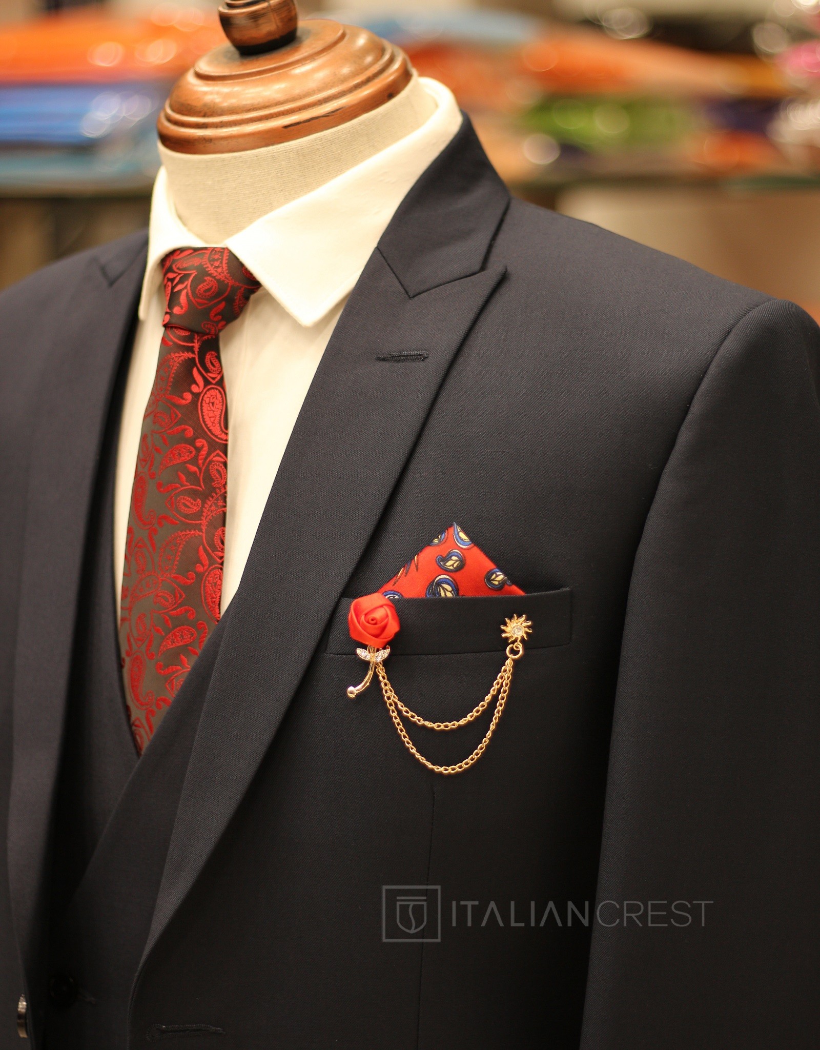 IC17654-3PC PEAK LAPEL SUITS