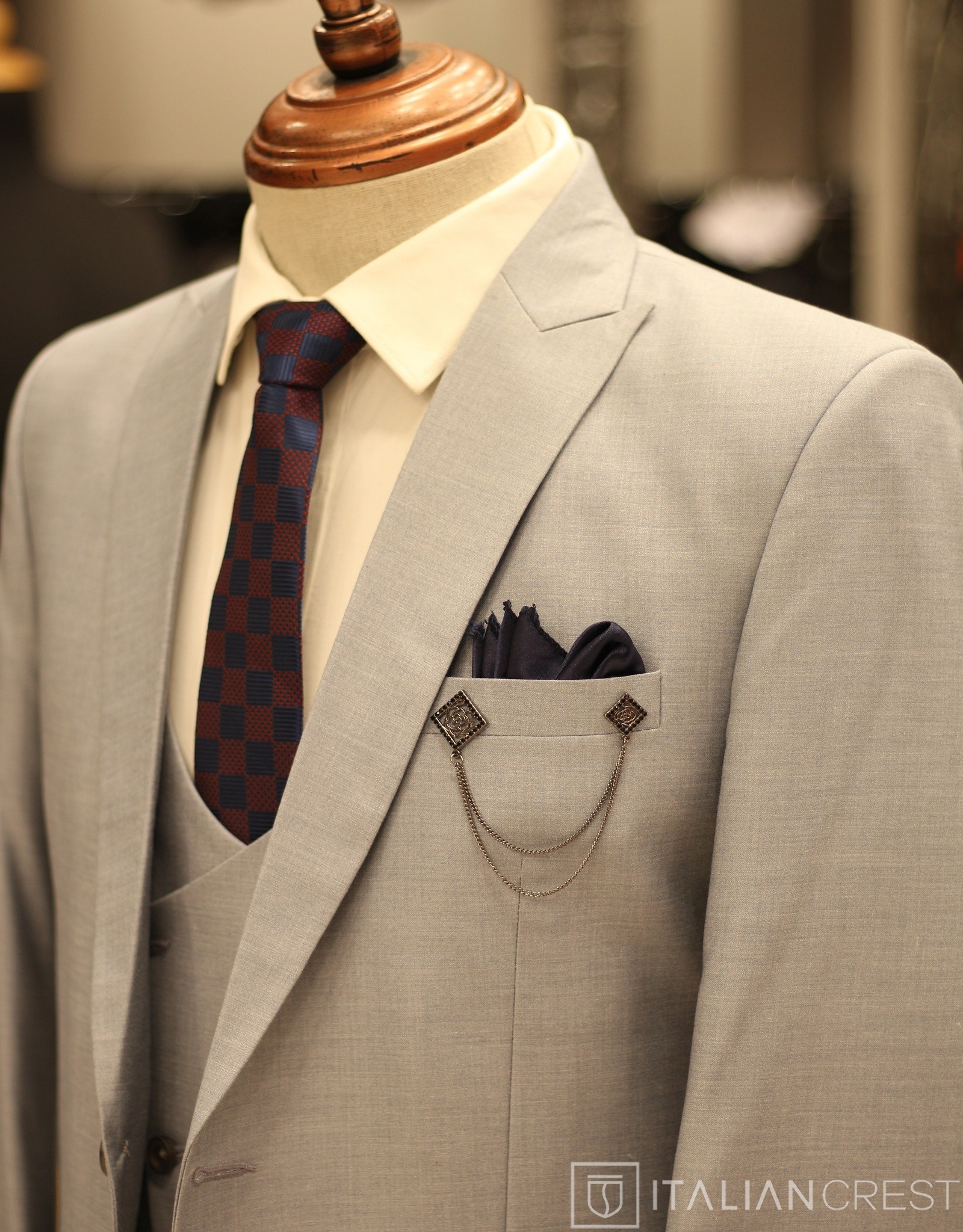 IC17677-3PC PEAK LAPEL SUITS