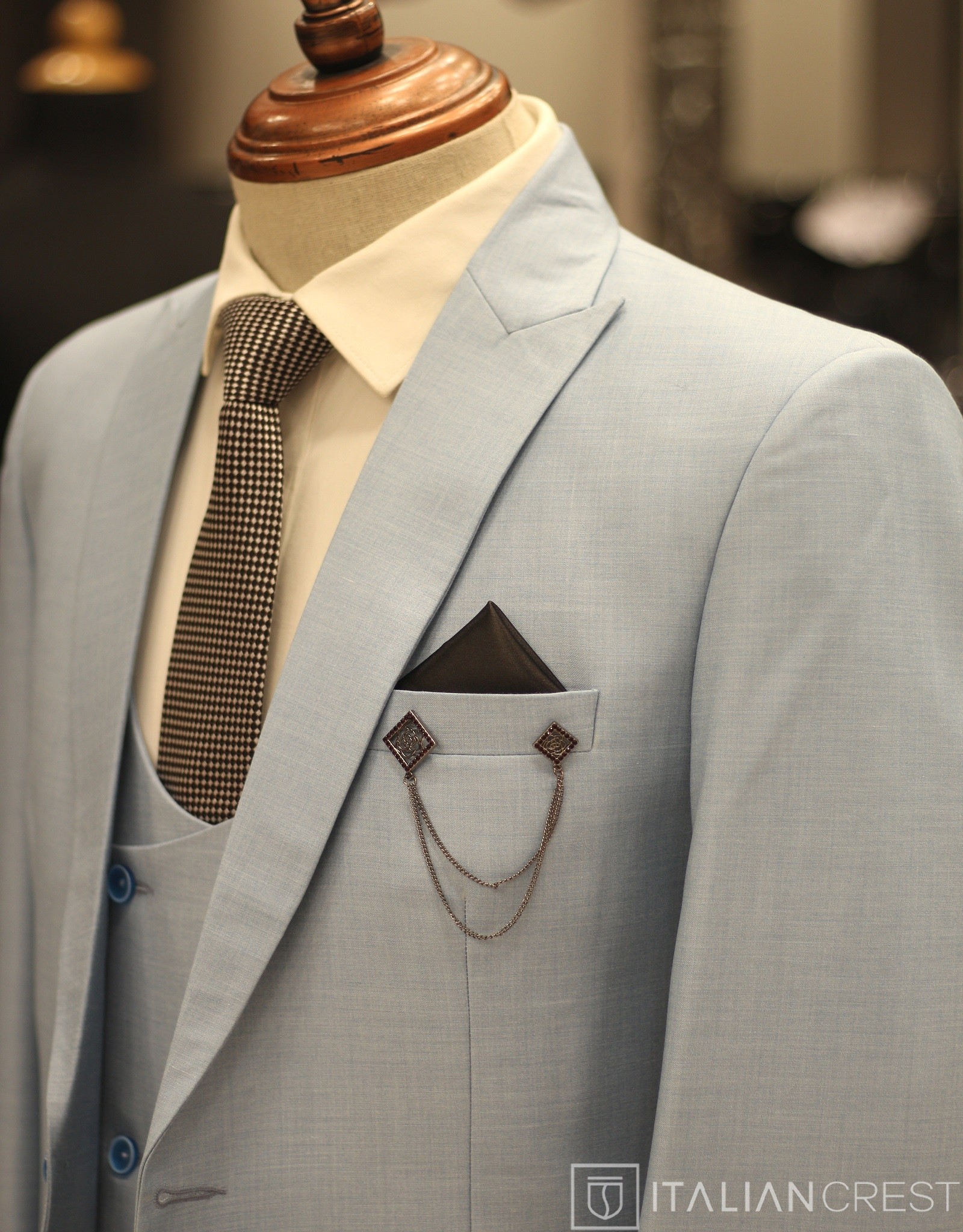 IC17678-3PC PEAK LAPEL SUITS