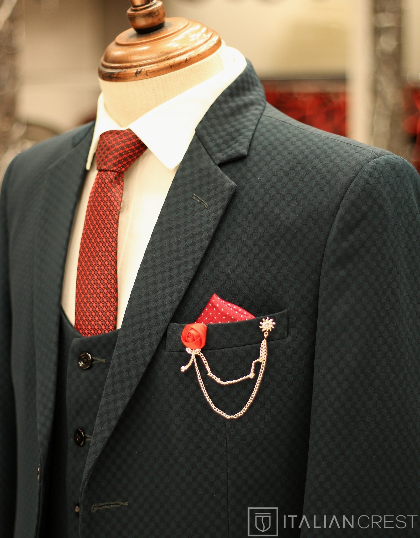 IC17983-3PC NOTCH LAPEL SUITS